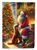 Irish Setter and Santa Claus Garden Flag