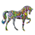 Small Painted Floral Walking Horse