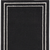 6' Black And Ivory Indoor Outdoor Runner Rug