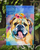 English Bulldog Hippie Dawg Garden Flag