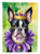 Boston Terrier King of Mardi Gras Garden Flag