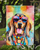 Doberman Pinscher Hippie Dawg Garden Flag
