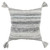 Charcoal Gray Boho Weave Indoor Outdoor Throw Pillow - 808230117341