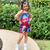 AnnLoren Big Little Girls Shorts Jumpsuit Summer One Piece Outfit