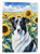 Borzoi in Sunflowers Garden Flag