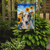 Borzoi in Sunflowers Garden Flag