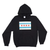 Pullover/Hooded Black Sweatshirt-Chicago Flag