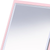 9" Pink Wood Square Freestanding Framed Makeup Shaving Tabletop Mirror