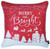 Homeroots Home Decor Set of Four 18 Inch x 18 Inches Red Zippered Polyester Christmas Snowflakes Throw Pillow