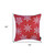 Homeroots Home Decor Set of Four 18 Inch x 18 Inches Red Zippered Polyester Christmas Snowflakes Throw Pillow