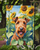 Irish Terrier in Sunflowers Garden Flag