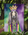Afghan Hound King of Mardi Gras Garden Flag