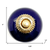 Set of Six Cobalt And Gold Ceramic Drawer Pull Knobs