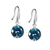 Colorful Diamonds in the Sky Drilled Austrian Crystal Diamond on a Sterling Silver hook earrings