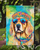 Golden Retriever Hippie Dawg Garden Flag