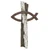 Wall Cross Fish Wood Look Resin