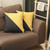 Homeroots Home Decor Set of Two 18" x 18" Yellow and Black Geometric Zippered Handmade Polyester Throw Pillows