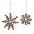 Wood Bead Snowflake Ornament 