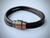 Men's Industrial Leather Bracelet with Antique Silver/Brass/Copper Clasp