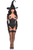 Top Drawer 3 PC Pin-Up Witch Corset Costume