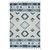 3' X 5' Black Gray And Sky Blue Wool Abstract Geometric Handmade Area Rug With Fringe