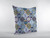 18” Orange Blue Trellis Suede Zippered Throw Pillow