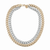 TWO-TONED DOUBLE CURB CHAIN NECKLACE