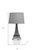 25" Black Acrylic Paris Desk Table Lamp With Gray Drum Shade