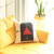 Homeroots Home Decor 18" x 18" Black and Red Abstract Zippered Handmade Polyester Throw Pillow Cover