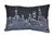 Homeroots Home Decor Shanghai Nighttime Skyline Lumbar Decorative Pillow, Black, 24 Inches