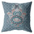 16” Slate Blue Hamsa Suede Zippered Throw Pillow