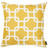 Homeroots Home Decor Yellow and White Lattice Decorative Throw Pillow Cover, 18 x 18 inches