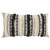 Homeroots Home Decor Beige Black Eyelash Fringe Textured Lumbar Pillow, Beige Black, 26 x 14 Inches