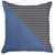Homeroots Home Decor 18" x 18" Black and Blue Houndstooth Zippered Handmade Polyester Throw Pillow Cover