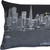 Homeroots Home Decor San Francisco Nighttime Skyline Lumbar Decorative Pillow, Black, 24 Inches