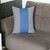 Homeroots Home Decor 18" x 18" White and Blue Houndstooth Zippered Handmade Polyester Throw Pillow Cover