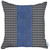 Homeroots Home Decor 18" x 18" White and Blue Houndstooth Zippered Handmade Polyester Throw Pillow Cover