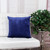 Homeroots Home Decor Quilted Velvet Blue Square Throw Pillow, 20 x 20 x 4 Inches