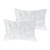 Set of Two 12" X 20" White Natural Fur Throw Pillows