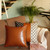 Homeroots Home Decor Set of 2 Brown Solid and Pattern Throw Pillow Covers, Brown, Set of 2