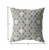 18” Gray Ogee Zippered Suede Throw Pillow