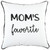 Black and White Moms Favorite Modern Throw Pillow - 808230118232