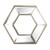 12" Silver Hexagon Wall Mounted Accent Mirror