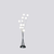 46" Chrome Multi Light LED Novelty Floor Lamp