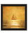 Solo Gold Sunset Sailboat Black Framed Print Wall Art