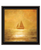 Solo Gold Sunset Sailboat Black Framed Print Wall Art