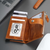 Glenrock Brown Leather Pop-up Cardholder Wallet
