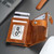 Glenrock Brown Leather Pop-up Cardholder Wallet