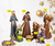 Nativity 9 Piece 8H Colorful Wood Look