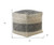 20" Cream 100% Cotton Ottoman